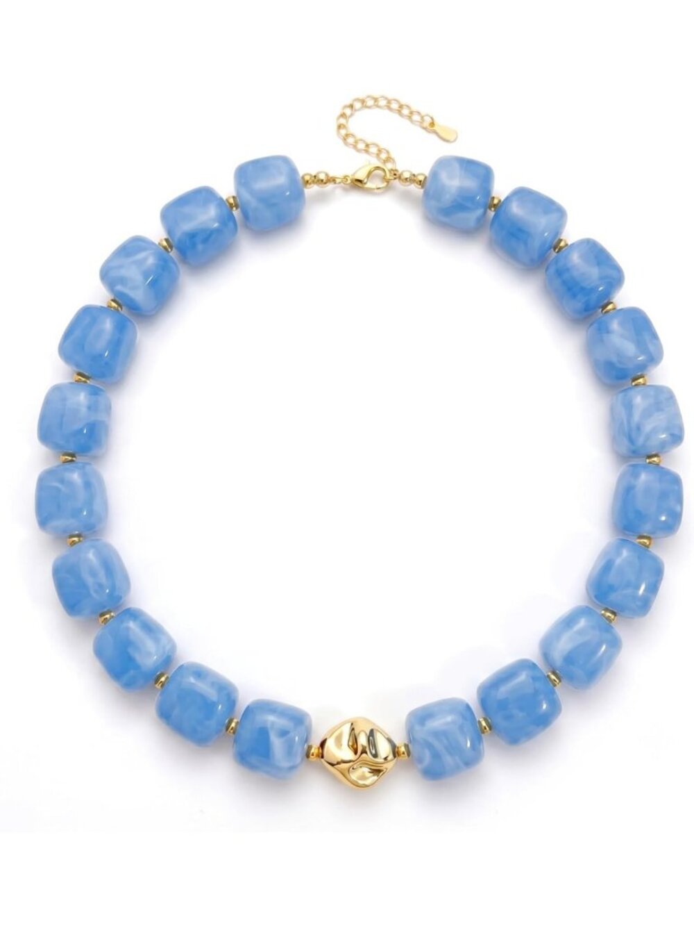Colorful Beaded Choker Necklace for Women | Chunky Acrylic Statement Jewelry